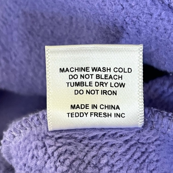 Teddy Fresh OG Colorblock Hoodie Multicolor Pullover Sweatshirt Unisex Small - Picture 11 of 15